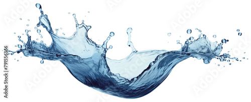 Vector Cutout of a Blue Water Swirl Splash. photo