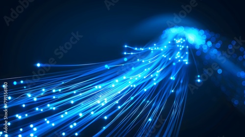 Blue light streak, fiber optic, speed line, futuristic background for 5g or 6g technology wireless data transmission, high-speed internet in abstract. internet network concept. vector design.