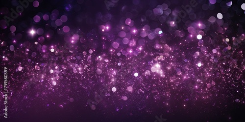 Purple glitter texture background with dark shadows, glowing stars, and subtle sparkles with copy space for photo text or product, blank empty 