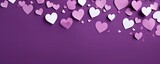 purple hearts pattern scattered across the surface, creating an adorable and festive background for Valentine's Day
