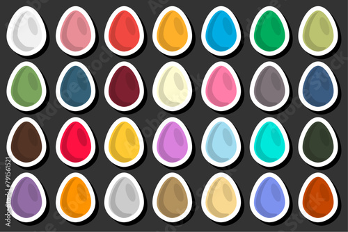 Illustration on theme celebration holiday Easter with hunt colorful bright eggs
