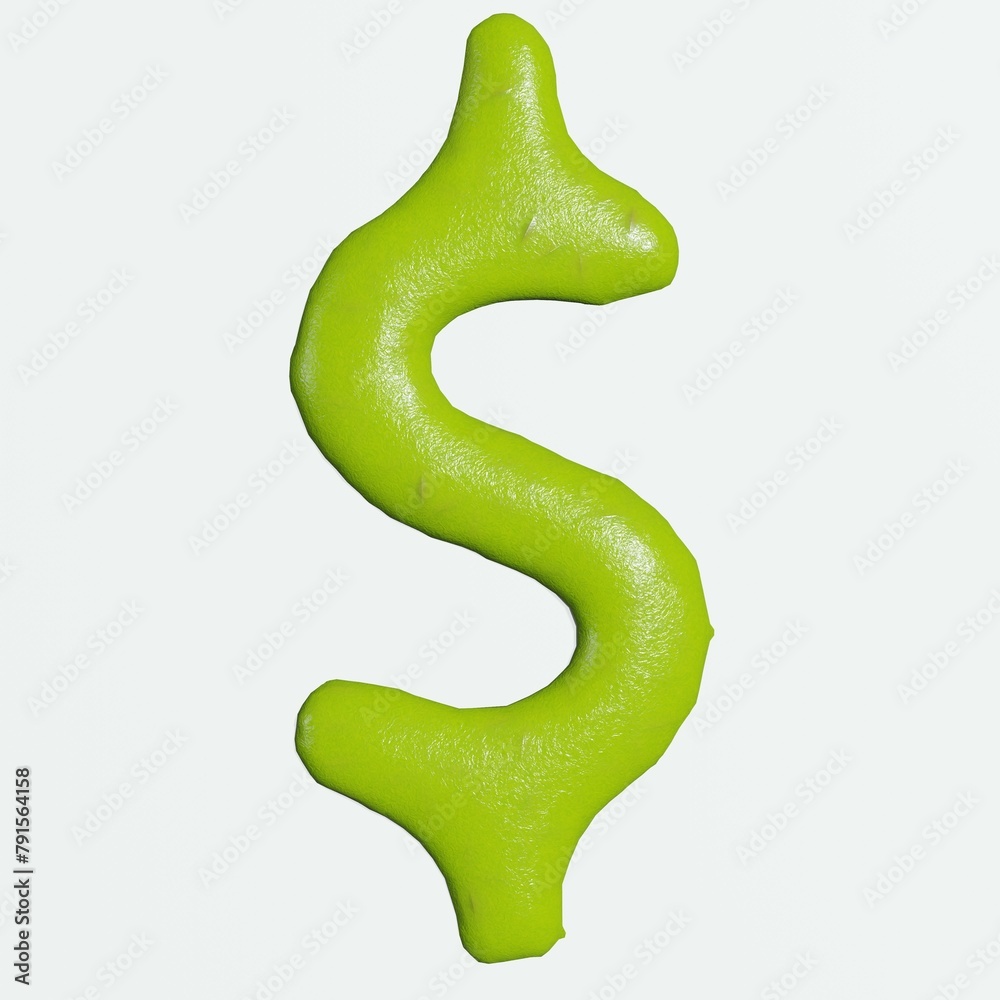 3d render of isolated wasabi sign and symbol characters on white background 3d render of isolated wasabi sign and symbol characters on white background