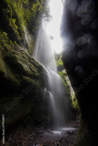 Scene of Tilos waterfall in La Palma Island, Canary Islands. photo