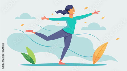 A student gracefully performs a series of precise movements embodying the flow of energy and the balance between body mind and spirit.
