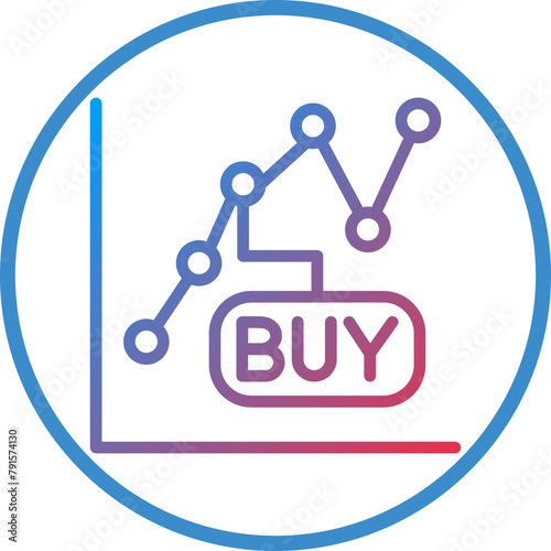 Buy Stocks Icon Style