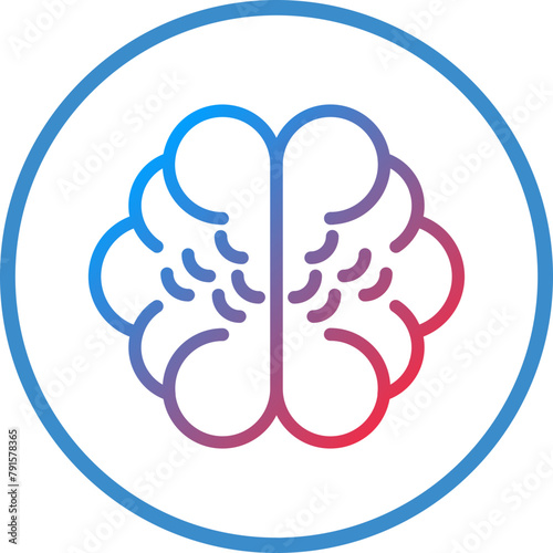 Human Brain Icon Style