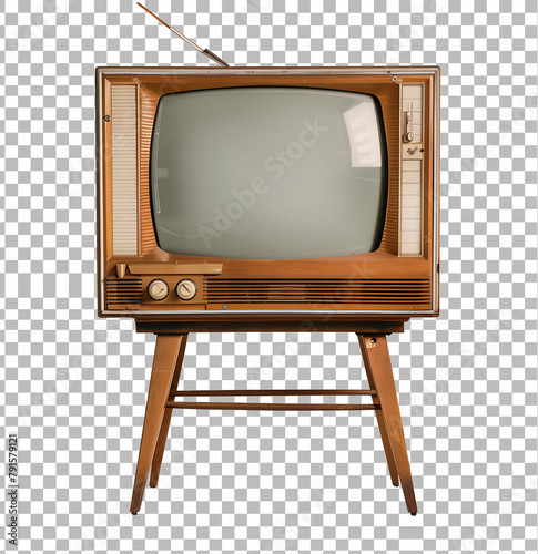 old tv isolated onabstract background.Minimal creative vintage technological concept.