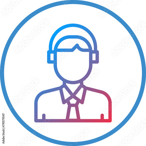 Male Co Pilot Icon Style