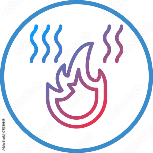 Fire Pollution Icon Style