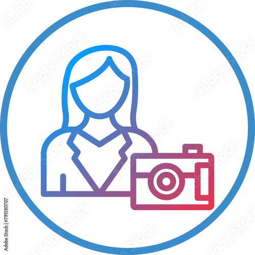 Female Vlogger Icon Style
