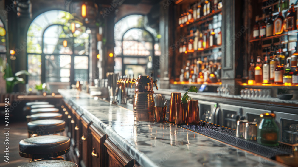 Fototapeta premium Interior of expensive classic bar