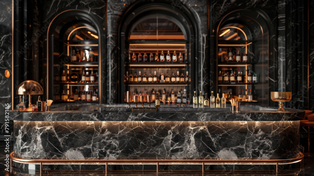 Fototapeta premium Interior of classic hotel bar