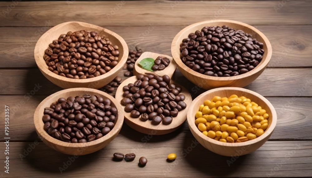 coffee beans in glass chrome bowls coffee beans spilled coffee beans in glass chrome bowls coffee beans spilled