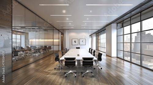 Modern Corporate Work space Open Office And Board Room