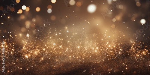 Tan glitter texture background with dark shadows, glowing stars, and subtle sparkles with copy space for photo text or product, blank empty copyspace photo