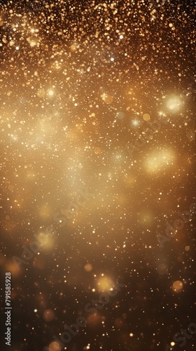 Tan glitter texture background with dark shadows, glowing stars, and subtle sparkles with copy space for photo text or product, blank empty copyspace © Lenhard