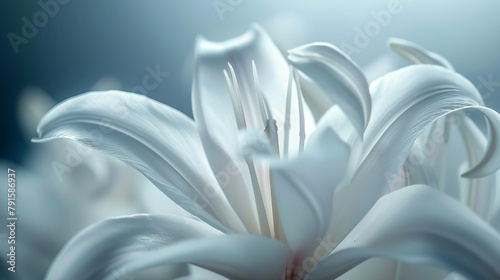 A_close-up_shot_of_a_delicate_white_lily