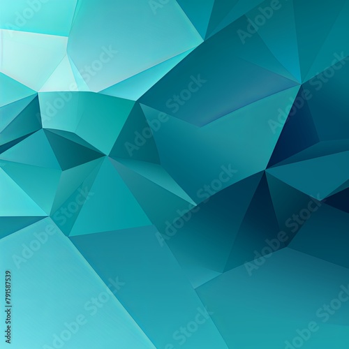 Teal abstract background with low poly design  vector illustration in the style of teal color palette with copy space for photo text or product  blank 