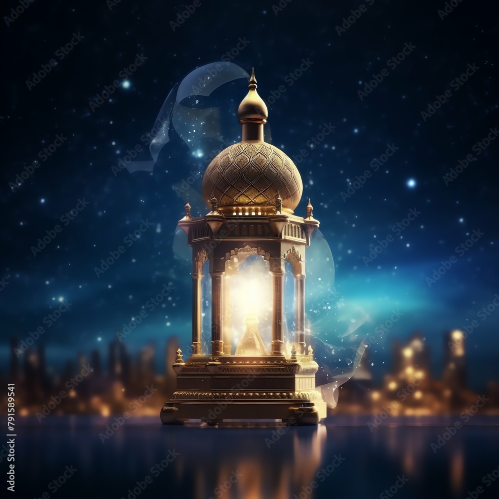 Eid mubarak and ramadan kareem greetings with islamic lantern and mosque. Eid al fitr background Eid mubarak and ramadan kareem greetings with islamic lantern and mosque. Eid al fitr background