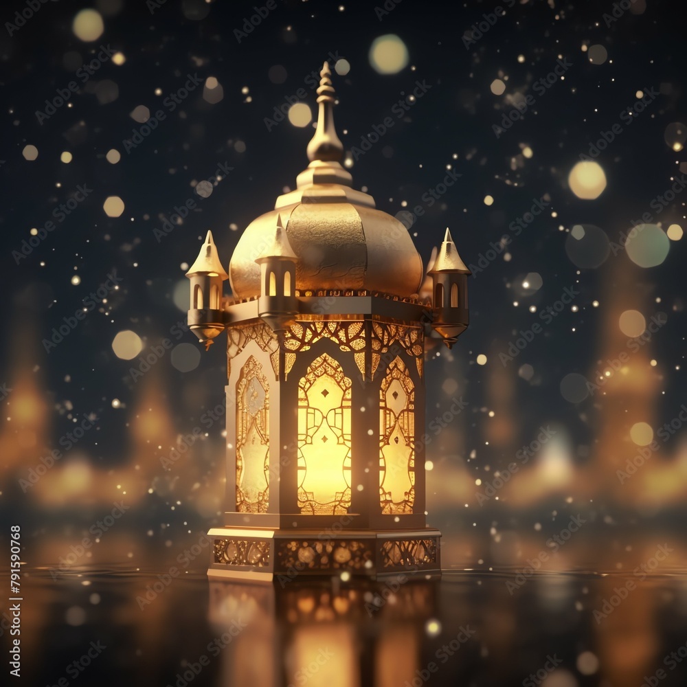 Eid mubarak and ramadan kareem greetings with islamic lantern and mosque. Eid al fitr background Eid mubarak and ramadan kareem greetings with islamic lantern and mosque. Eid al fitr background