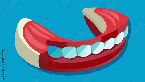 A mouth guard molded to fit the individuals teeth reducing the risk of jaw and tooth damage in contact sports.