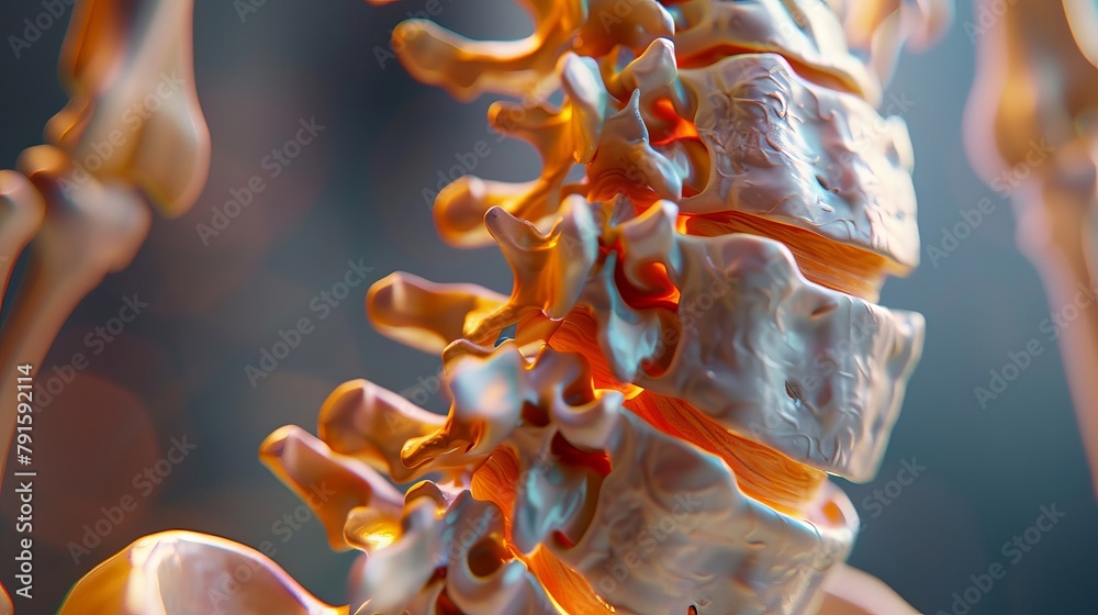 Anatomy of the Spine and Common Causes of Back Pain Stock Illustration ...