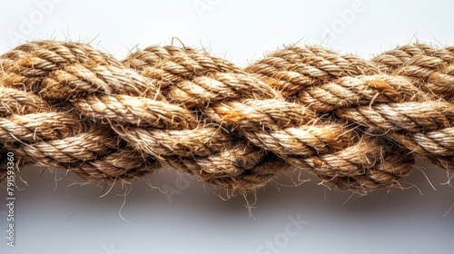 A Set of Knotted Ropes Isolated on White Background Generative AI