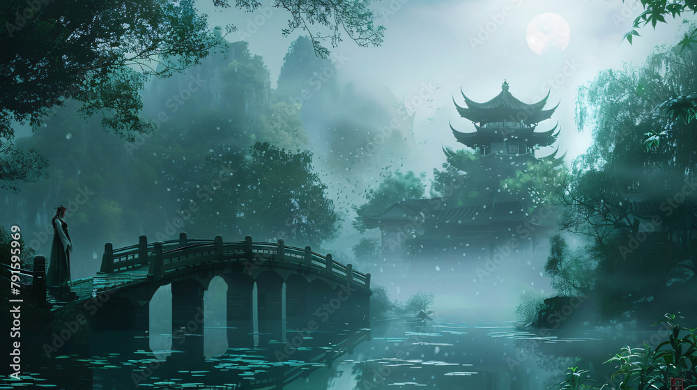 Mysterious scenes with Chinese characteristics digital