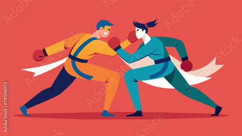 The art of sparring is more than just physical as both opponents must maintain respect and composure while honing their skills.