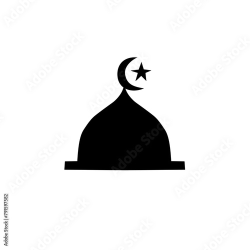 silhouette of the mosque dome
