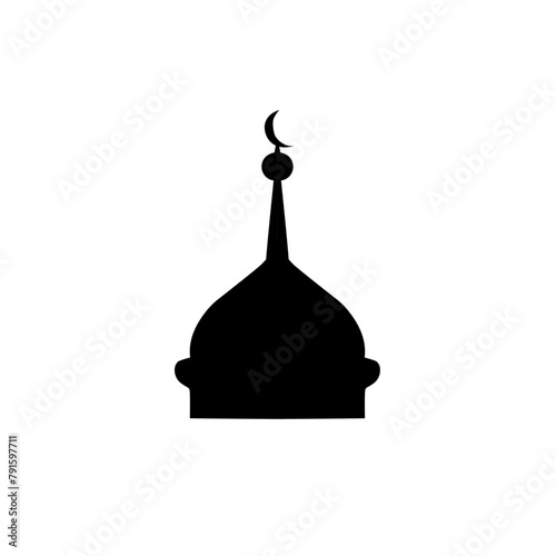 silhouette of the mosque dome