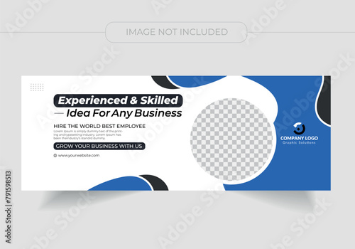 Blue business facebook cover design