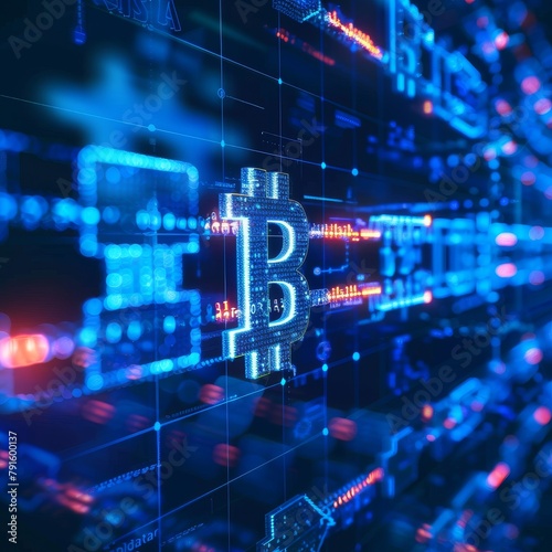 blockchain the new technology transfer digital information with digital background, currency and big "data" connection concept, digital money exchange and technology global network in the future
