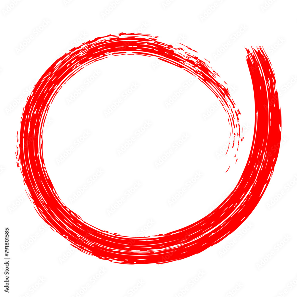 Circle brush stroke vector isolated on white background. Red enso zen circle brush stroke. For stamp,seal, ink and paintbrush design template. Grunge hand drawn circle shape. vector illustration Circle brush stroke vector isolated on white background. Red enso zen circle brush stroke. For stamp,seal, ink and paintbrush design template. Grunge hand drawn circle shape. vector illustration