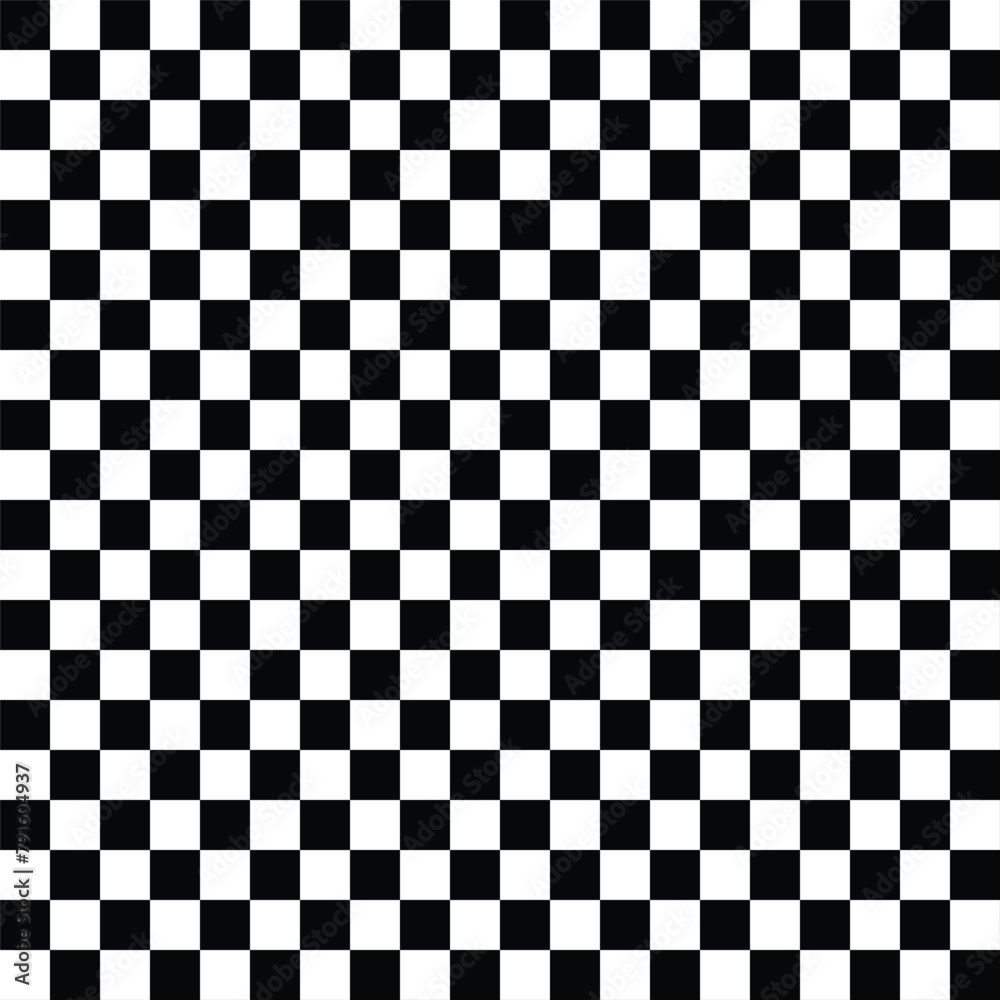 Fototapeta premium Black and white background. Chess square, seamless pattern