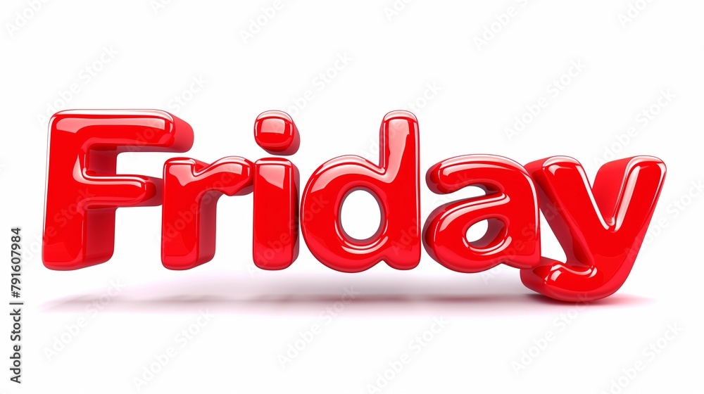 Friday Sign Over White Background - Anticipation of Weekend, Clear Messaging, Graphic Simplicity - Hospitality, Publishing Friday Sign Over White Background - Anticipation of Weekend, Clear Messaging, Graphic Simplicity - Hospitality, Publishing
