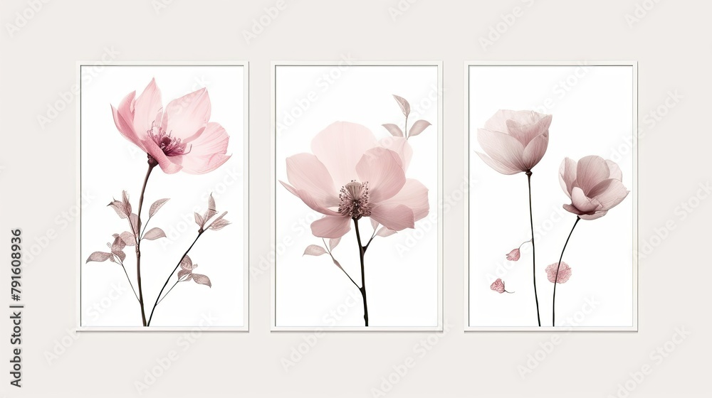 Obraz premium Beautiful Pink Flower Art Prints on Display