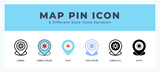 Map pin symbol. vector icon symbol. logo illustration. vector graphics