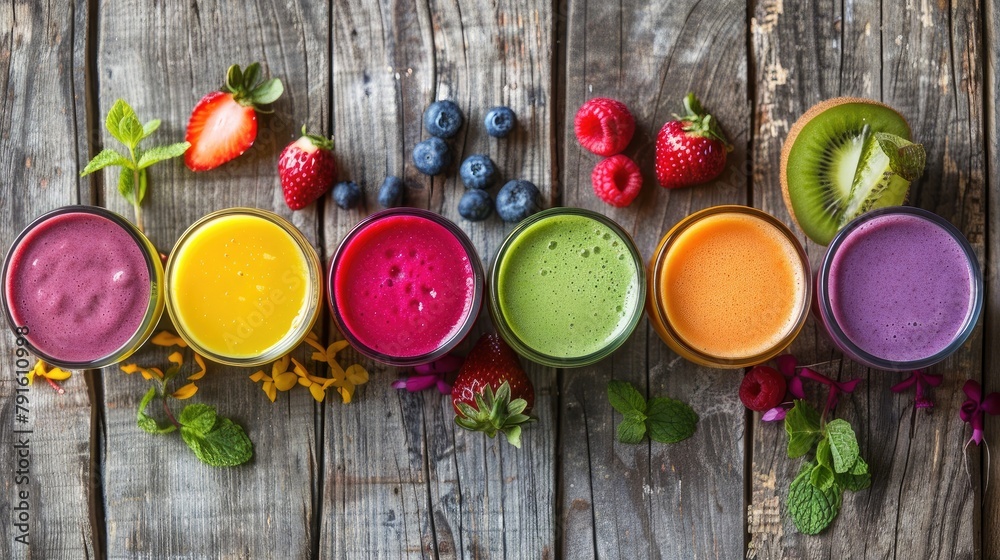 Colourful smoothies. Generative AI Colourful smoothies. Generative AI