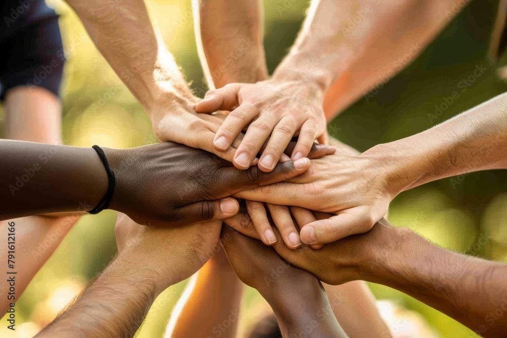 Diverse group of people embracing in unity - equity and inclusion poster design. Beautiful simple AI generated image in 4K, unique. Diverse group of people embracing in unity - equity and inclusion poster design. Beautiful simple AI generated image in 4K, unique.