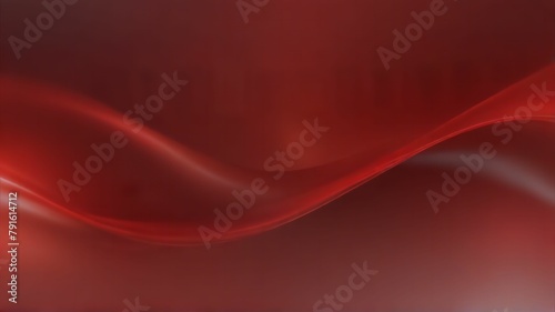 Bright red smooth blurred wavy abstract elegant background.Ai generative