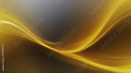 Bright yellow smooth waves abstract elegant background. banner design.Ai generative