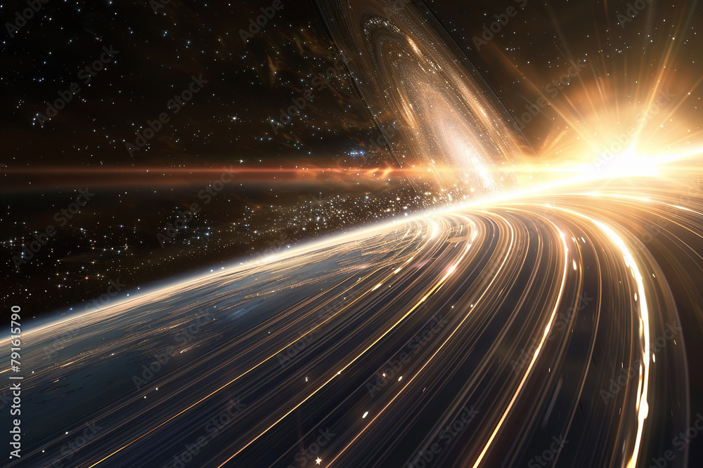 Generative ai on theme of beautiful starfall in sky, bright meteorites glow in atmosphere Generative ai on theme of beautiful starfall in sky, bright meteorites glow in atmosphere