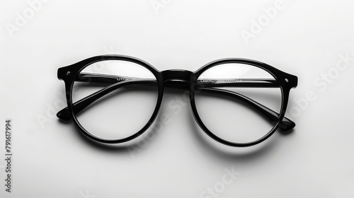 Isolated on white, black spectacles