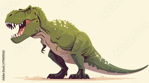 Illustration of cartoon Tyrannosaurus rex fossil 2d