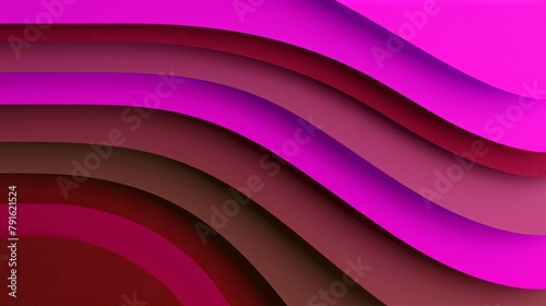 Abstract organic pink magenta color paper cut overlapping paper waves texture background banner panorama illustration for webdesign or business