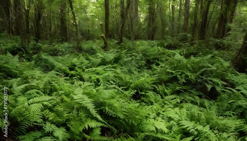 A dense thicket of ferns covering the forest floor upscaled 4 © Rofe