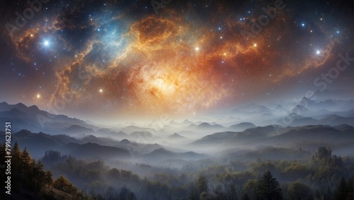 Galactic Harmony Ethereal Visions of the Universe HD photo