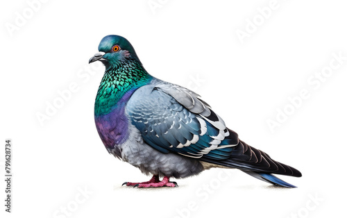 A pigeon on a white background © Andrii
