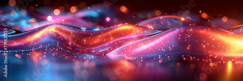 Glowing Bright Neon Abstract Background for Fash,
The duality of light as wave and particle background wallpaper
 photo